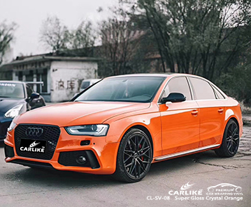 CL-SV-08 فائق اللمعان كريستال برتقالي لامع لتغليف جسم السيارة مورد سيارة أودي فلوريدا الولايات المتحدة