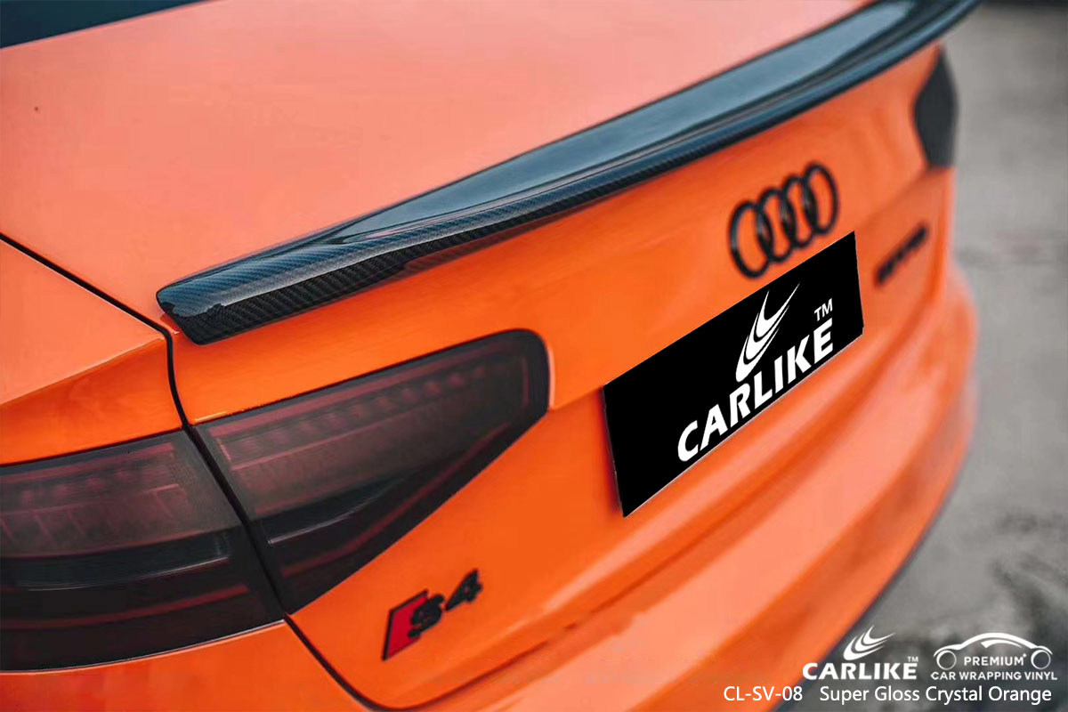 CL-SV-08 super gloss crystal orange auto body wrap car supplier for AUDI Florida United States