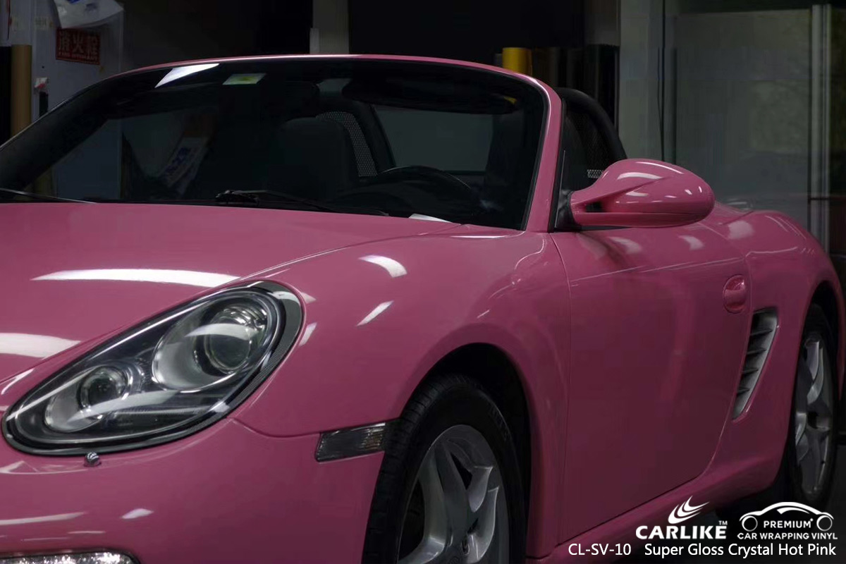 CL-SV-10 super gloss crystal hot pink vinyl material suppliers for PORSCHE Sarawak Malaysia