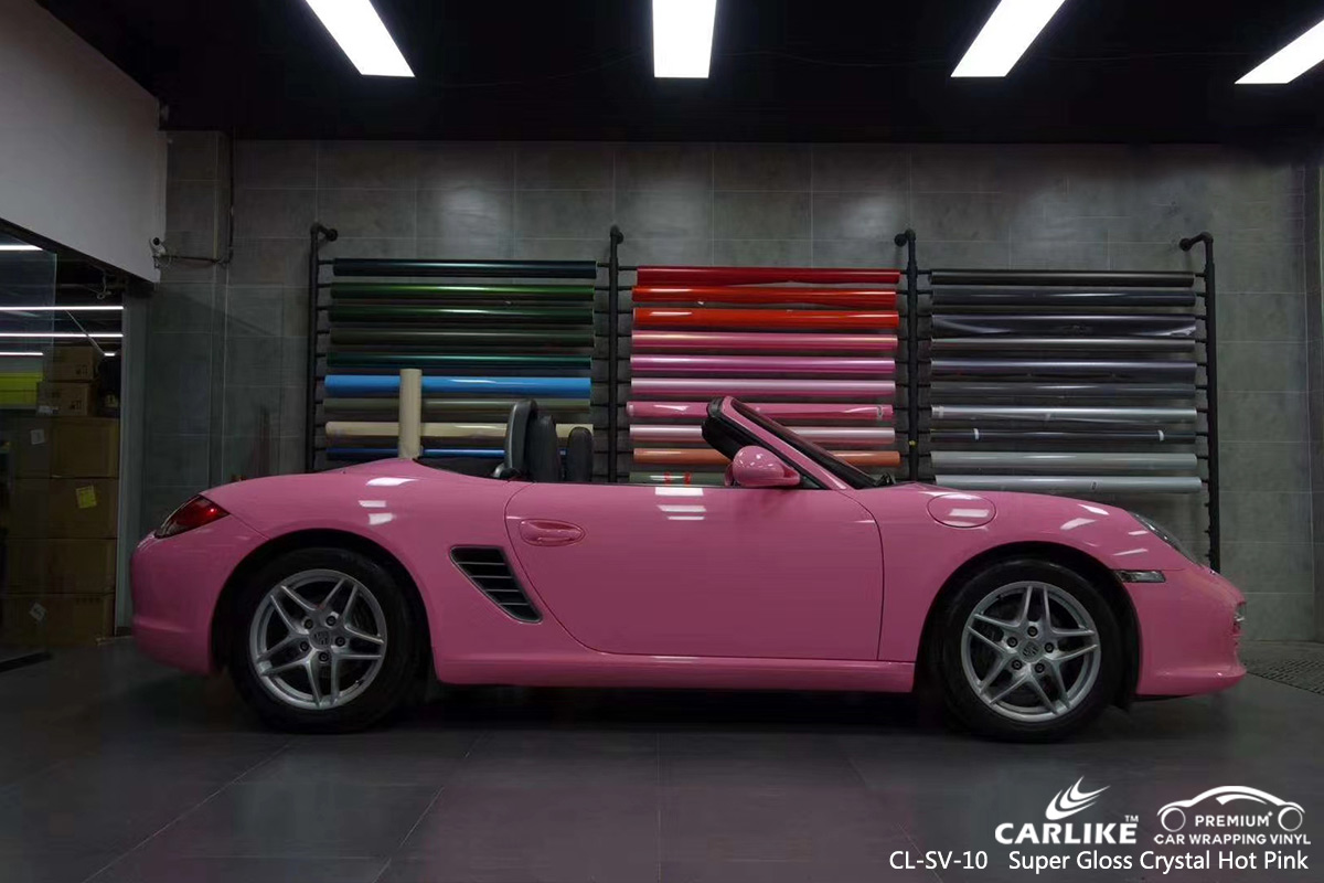 CL-SV-10 super gloss crystal hot pink vinyl material suppliers for PORSCHE Sarawak Malaysia