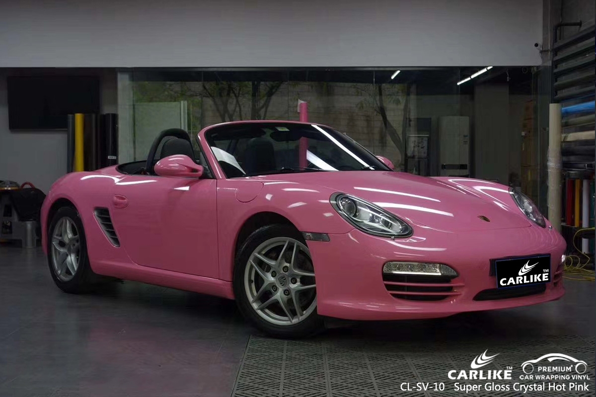 CL-SV-10 super gloss crystal hot pink vinyl material suppliers for PORSCHE Sarawak Malaysia