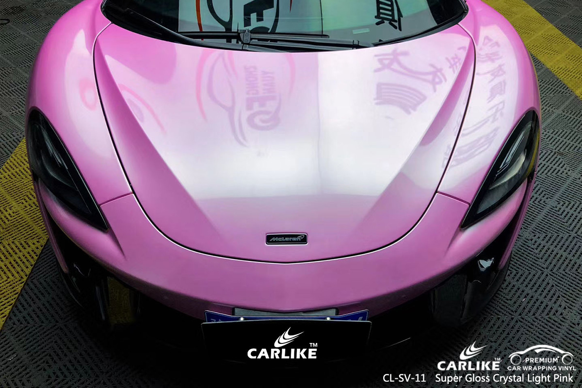 CL-SV-11 super gloss crystal light pink vinyl wrapping for MCLAREN Scotland United Kingdom