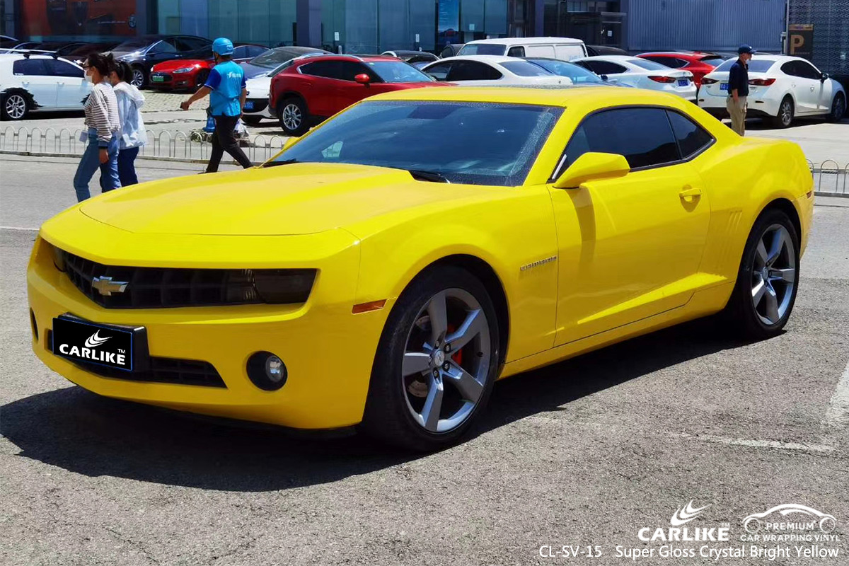 CL-SV-15 super gloss crystal bright yellow wrap vinyl for CHEVROLET Kilis Turkey