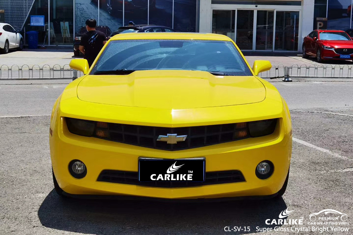 CL-SV-15 super gloss crystal bright yellow wrap vinyl for CHEVROLET Kilis Turkey