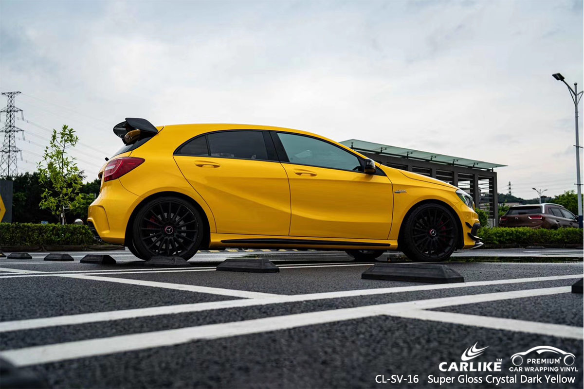 CL-SV-16 super gloss crystal dark yellow wrap vinyl for MERCEDES-BENZ Oklahoma United States