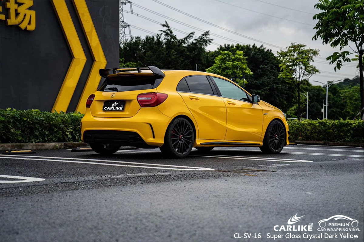 CL-SV-16 super gloss crystal dark yellow wrap vinyl for MERCEDES-BENZ Oklahoma United States