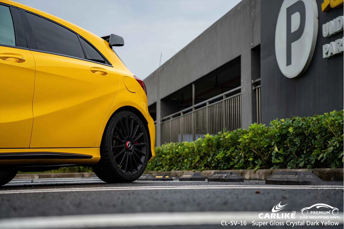CL-SV-16 super gloss crystal dark yellow wrap vinyl for MERCEDES-BENZ Oklahoma United States