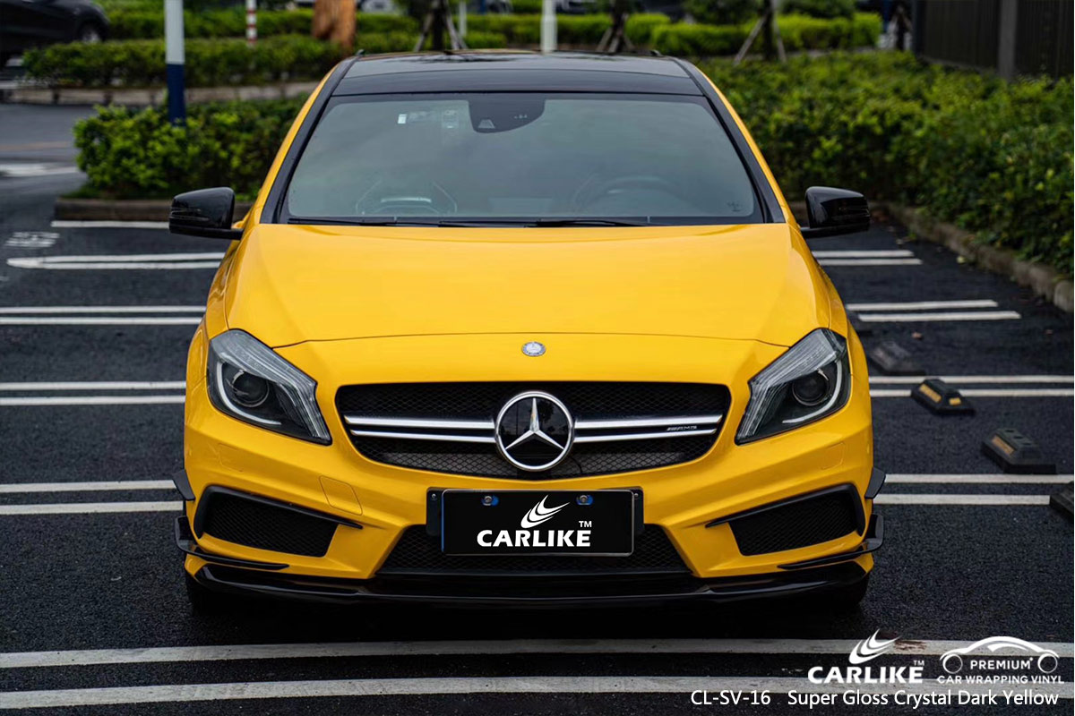 CL-SV-16 super gloss crystal dark yellow wrap vinyl for MERCEDES-BENZ Oklahoma United States