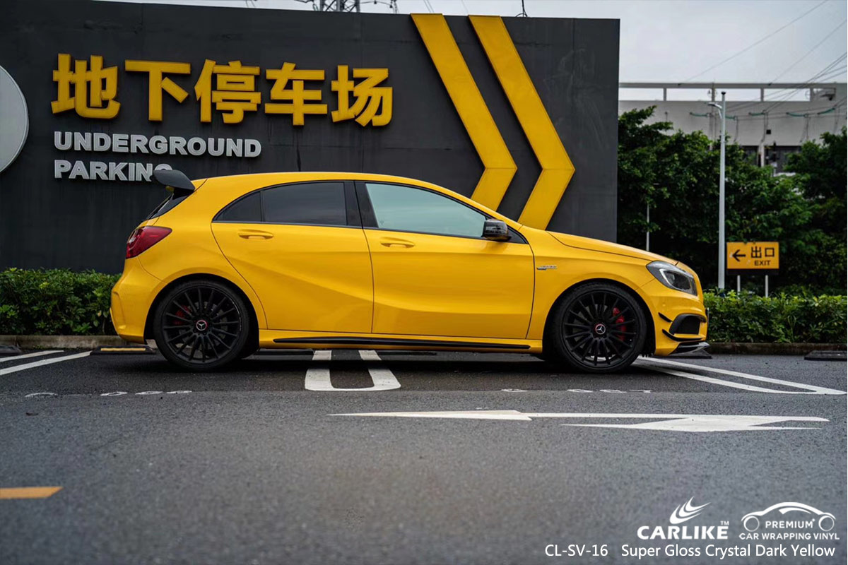 CL-SV-16 super gloss crystal dark yellow wrap vinyl for MERCEDES-BENZ Oklahoma United States