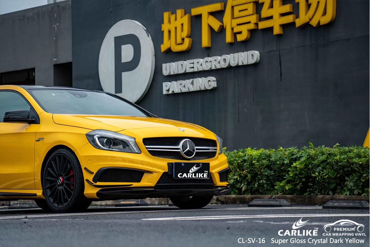 CL-SV-16 super gloss crystal dark yellow wrap vinyl for MERCEDES-BENZ Oklahoma United States