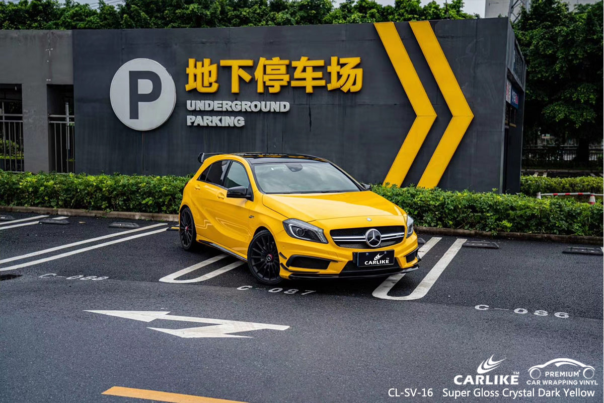 CL-SV-16 super gloss crystal dark yellow wrap vinyl for MERCEDES-BENZ Oklahoma United States