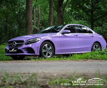 CL-SV-17 super gloss crystal lavender vinyl matte car wrap for MERCEDES-BENZ