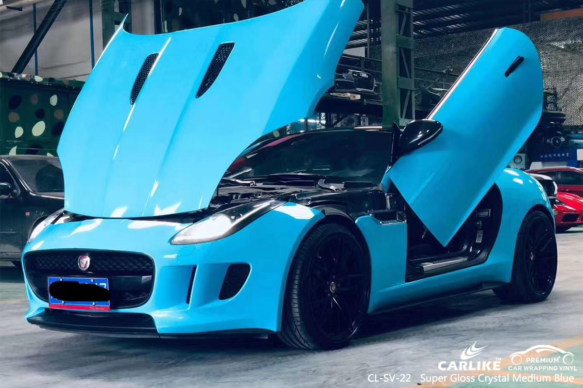 CL-SV-22 super gloss crystal medium blue car wrap gloss for JAGUAR Washington United States
