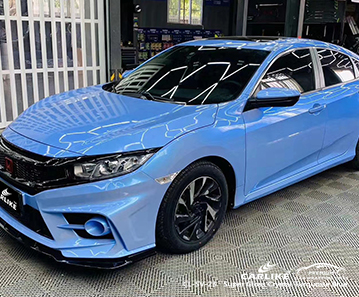 HONDA Malacca Malezya için CL-SV-23 süper parlak kristal turkuaz mavi sarma araba siyah mat