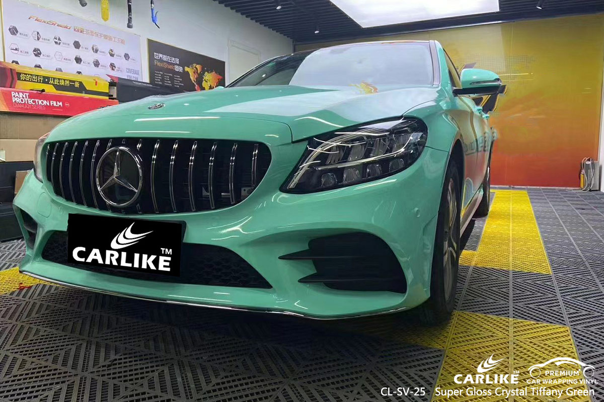 CL-SV-25 super gloss crystal tiffany green vinyl films for BMW Minas Gerais Brazil