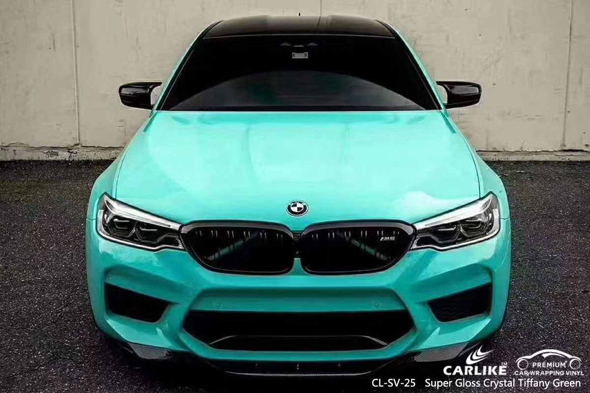 CL-SV-25 super gloss crystal tiffany green vinyl films for BMW Minas Gerais Brazil