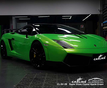 LAMBORGHINI Utah Amerika Birleşik Devletleri için CL-SV-28 süper parlak kristal elma yeşili gövde sarma araba tedarikçisi