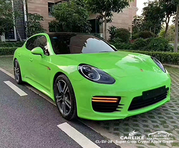 CL-SV-28 فائق اللمعان كريستال تفاح أخضر فيلم التفاف السيارة لبورش ميشيغان الولايات المتحدة