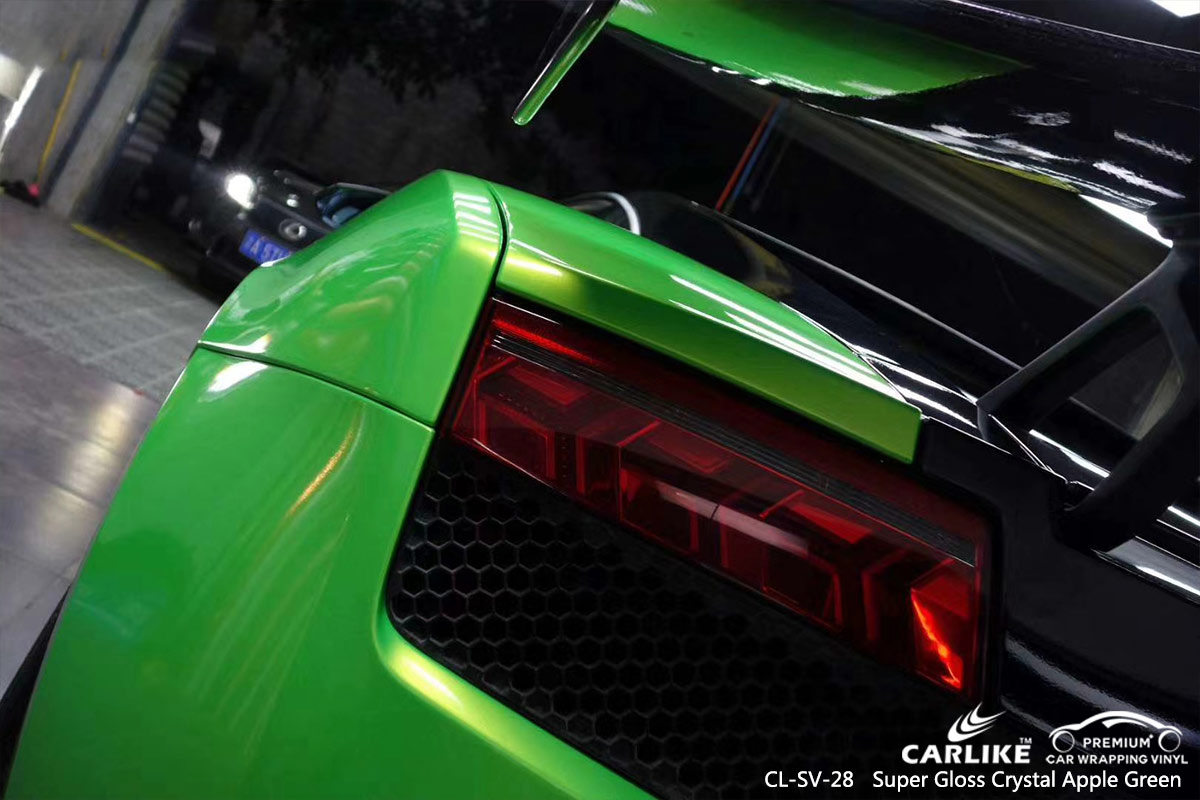 CL-SV-28 super gloss crystal apple green body wrap car supplier for LAMBORGHINI Utah United States