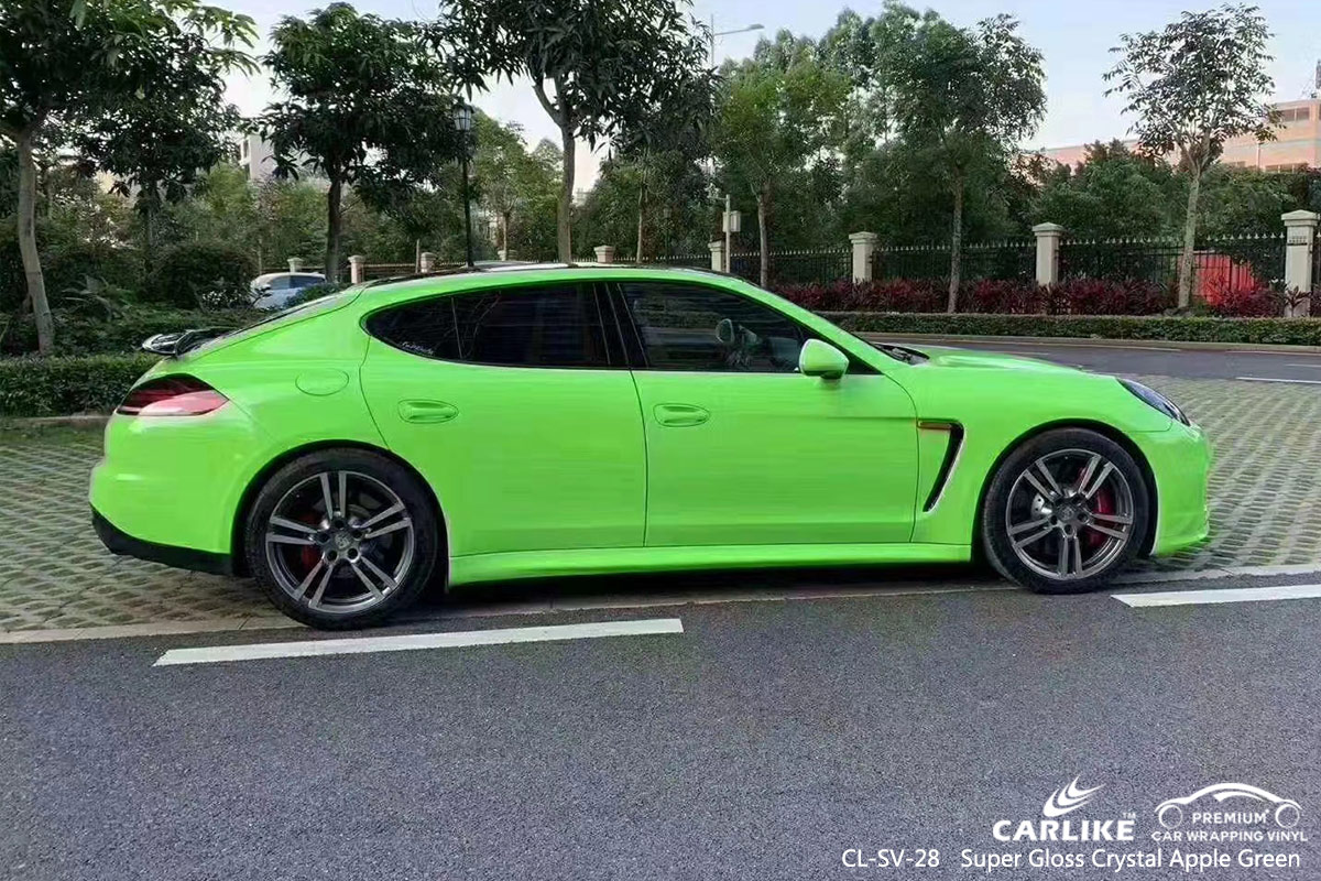 CL-SV-28 super gloss crystal apple green car wrap film for PORSCHE Michigan United States