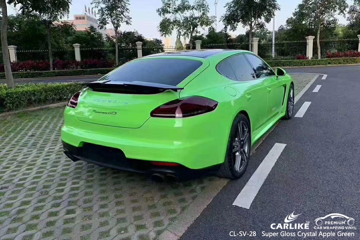 CL-SV-28 super gloss crystal apple green car wrap film for PORSCHE Michigan United States