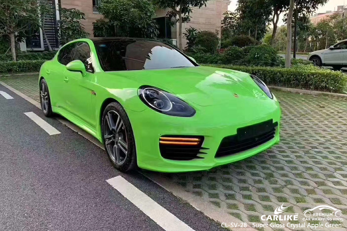 CL-SV-28 super gloss crystal apple green car wrap film for PORSCHE Michigan United States