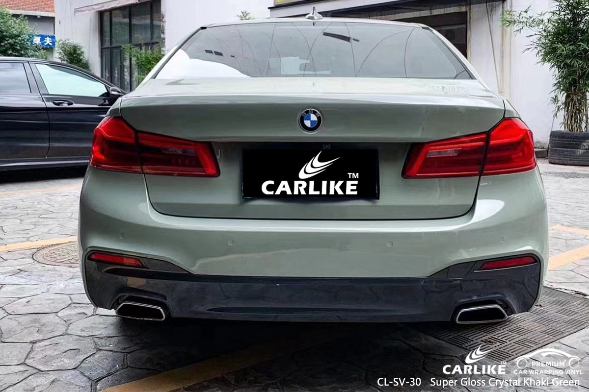 CL-SV-30 super gloss crystal khaki green car wrapping for BMW Louisiana United States