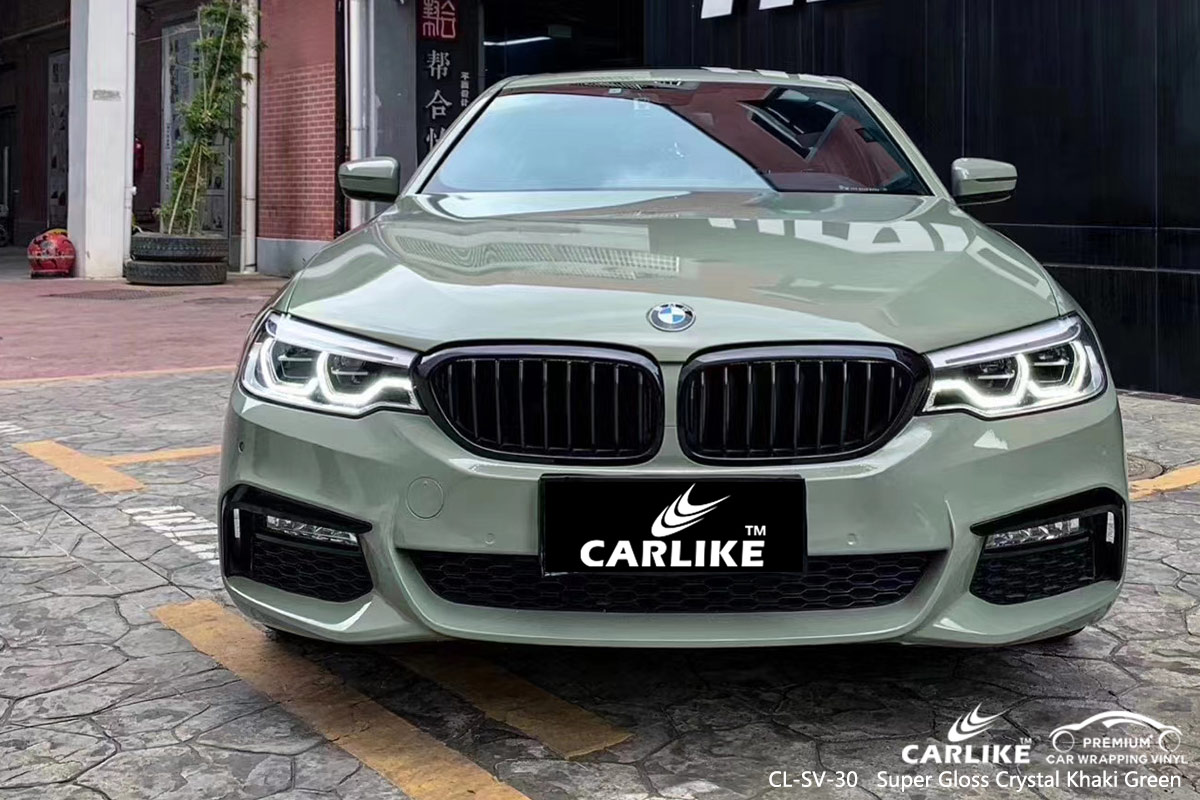 CL-SV-30 super gloss crystal khaki green car wrapping for BMW Louisiana United States