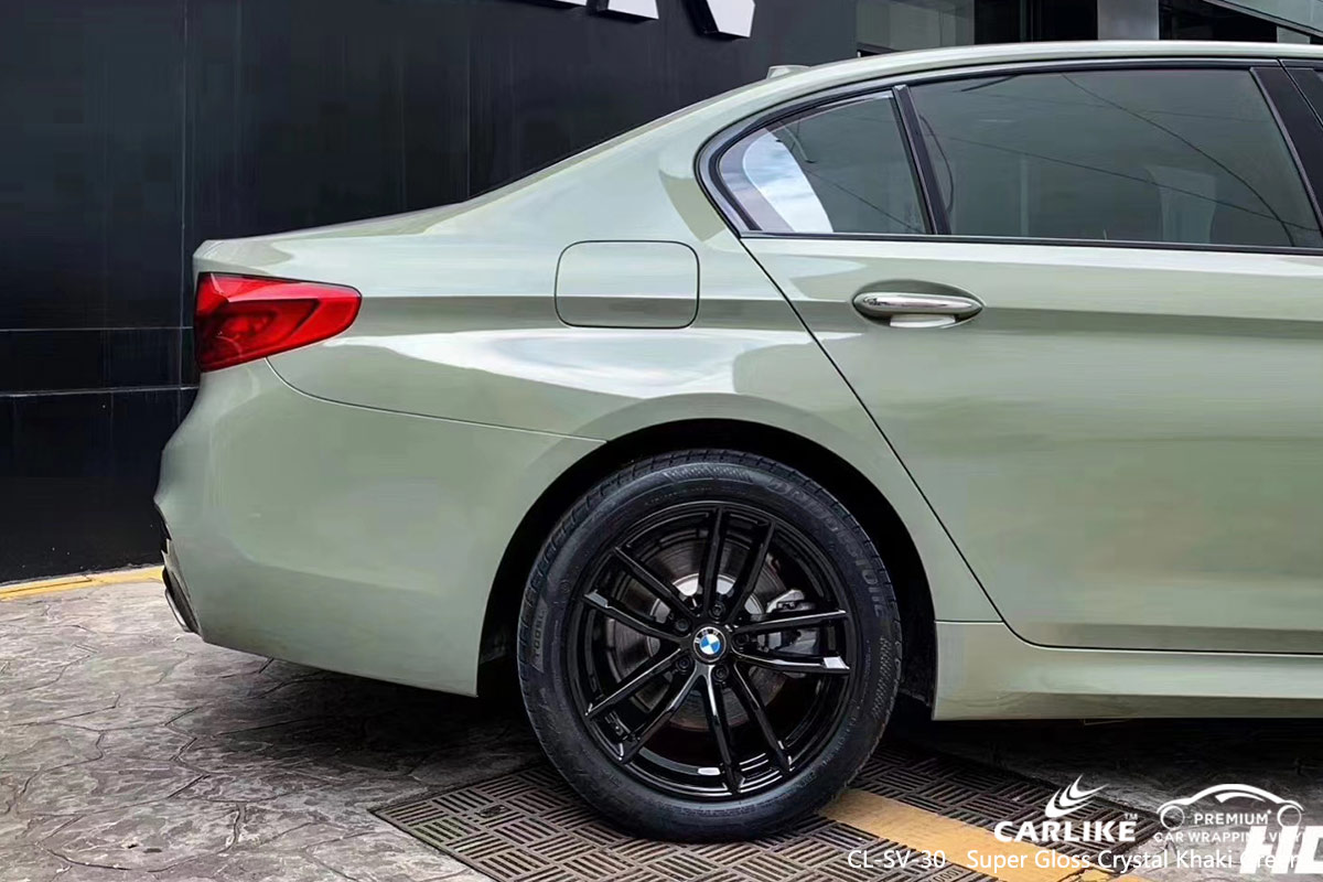 CL-SV-30 super gloss crystal khaki green car wrapping for BMW Louisiana United States