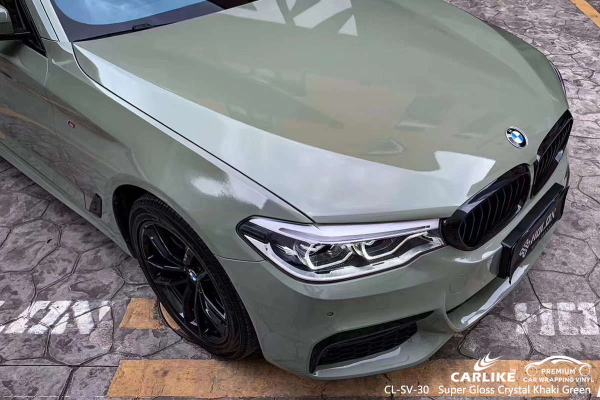 CL-SV-30 super gloss crystal khaki green car wrapping for BMW Louisiana United States