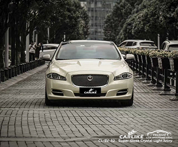 CL-SV-32 غلاف فينيل فائق اللمعان من الفينيل العاجي شديد اللمعان لسيارة JAGUAR Bourgogne-Franche-Comte France