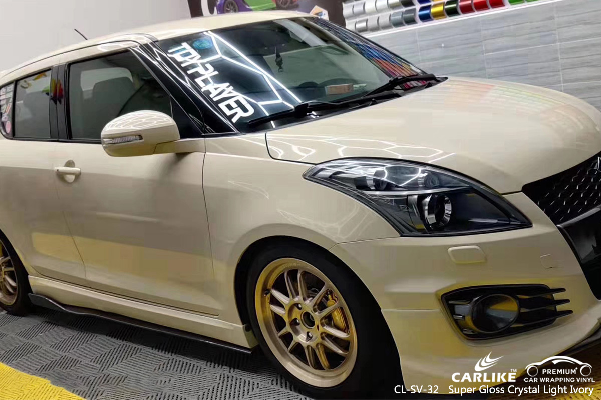 CL-SV-32 super gloss crystal light ivory car wrapping foil for SUZUKI Adiyaman Turkey