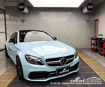 MERCEDES-BENZ Kedah Malezya için CL-SV-33 süper parlak kristal deniz safir mavisi ppf filmi
