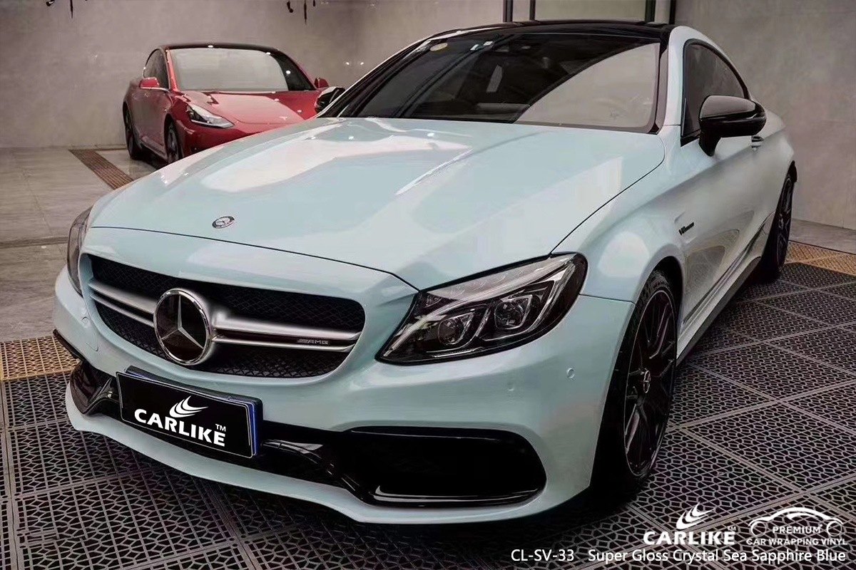 CL-SV-33 super gloss crystal sea sapphire blue ppf film for MERCEDES-BENZ Kedah Malaysia