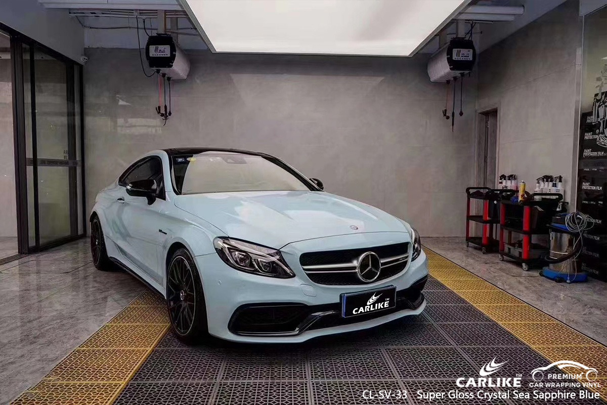CL-SV-33 super gloss crystal sea sapphire blue ppf film for MERCEDES-BENZ Kedah Malaysia