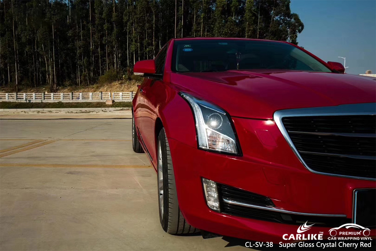 CL-SV-38 super gloss crystal cherry red vinyl matte car wrap for CADILLAC North West South Africa