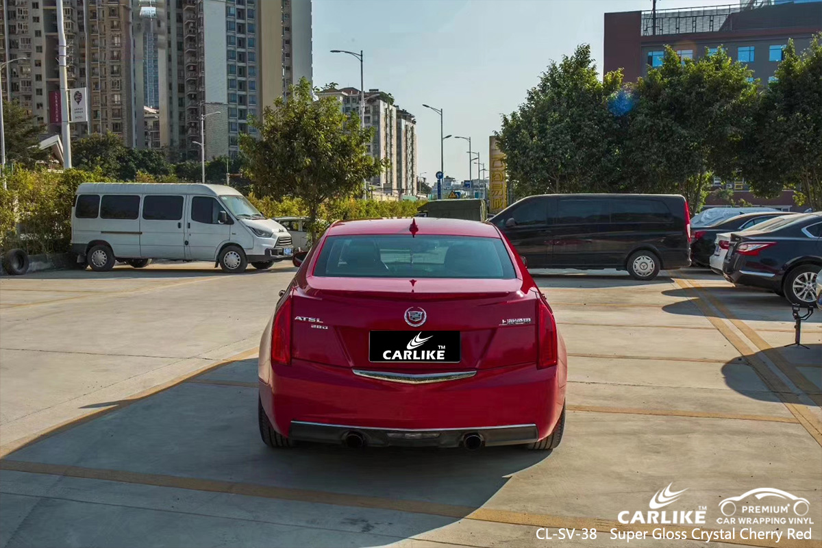 CL-SV-38 super gloss crystal cherry red vinyl matte car wrap for CADILLAC North West South Africa