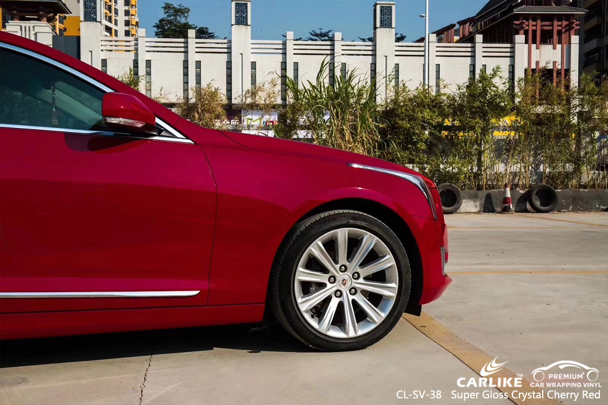 CL-SV-38 super gloss crystal cherry red vinyl matte car wrap for CADILLAC North West South Africa