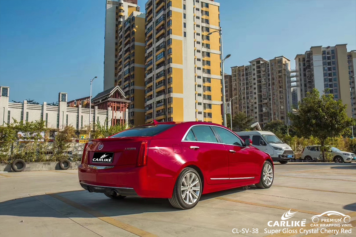 CL-SV-38 super gloss crystal cherry red vinyl matte car wrap for CADILLAC North West South Africa