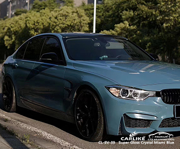 CL-SV-39 süper parlak kristal miami mavi sarma araba siyah mat BMW Nevşehir Türkiye