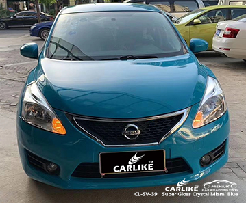 CL-SV-39 سوبر لمعان الكريستال الأزرق ميامي سكوتر التفاف الفينيل لمعان لنيسان عثمانية تركيا