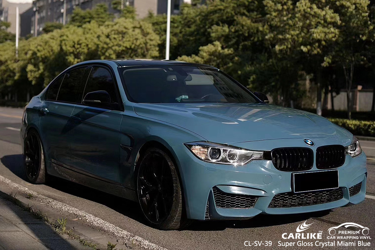 CL-SV-39 super gloss crystal miami blue wrap car black matt for BMW Nevsehir Turkey