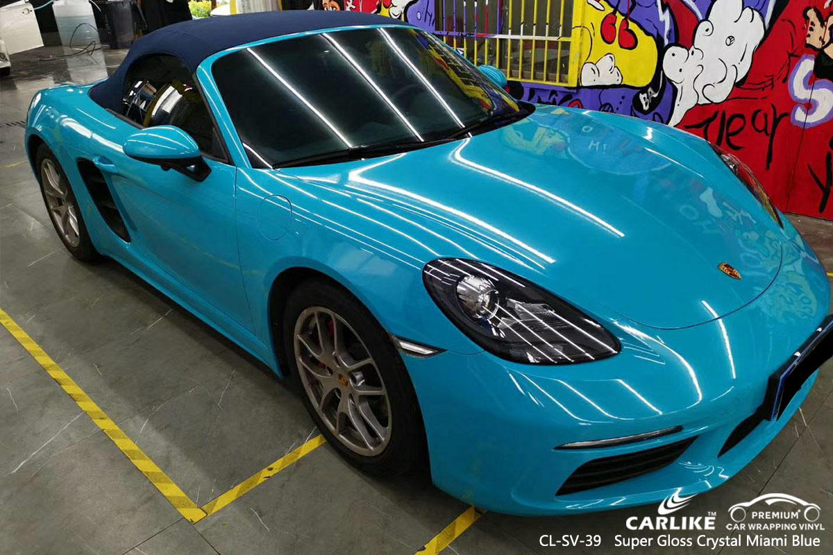 CL-SV-39 super gloss crystal miami blue car foil for PORSCHE Trenton United States