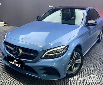 CL-SV-40 super gloss crystal porcelain blue car wrap gloss for MERCEDES-BENZ