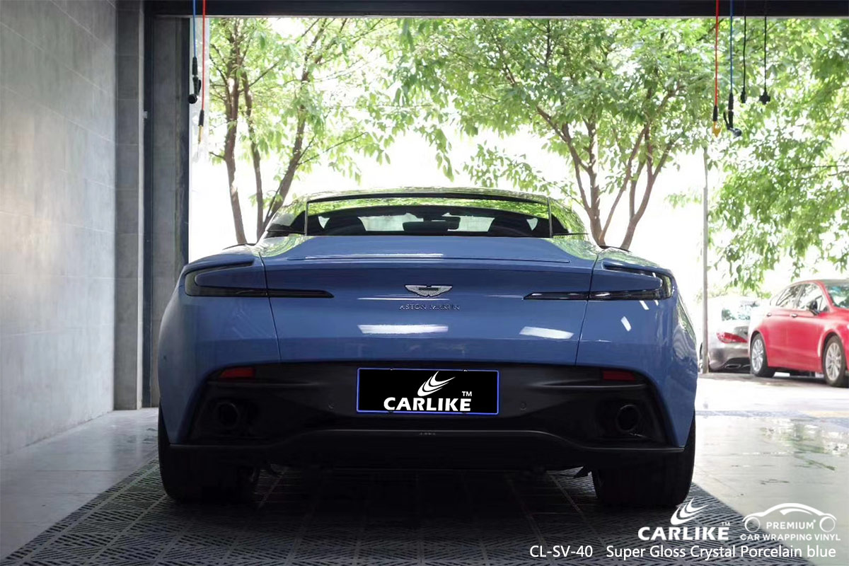 CL-SV-40 super gloss crystal porcelain blue vinyl matte car wrap for ASTON MARTIN Connecticut United States