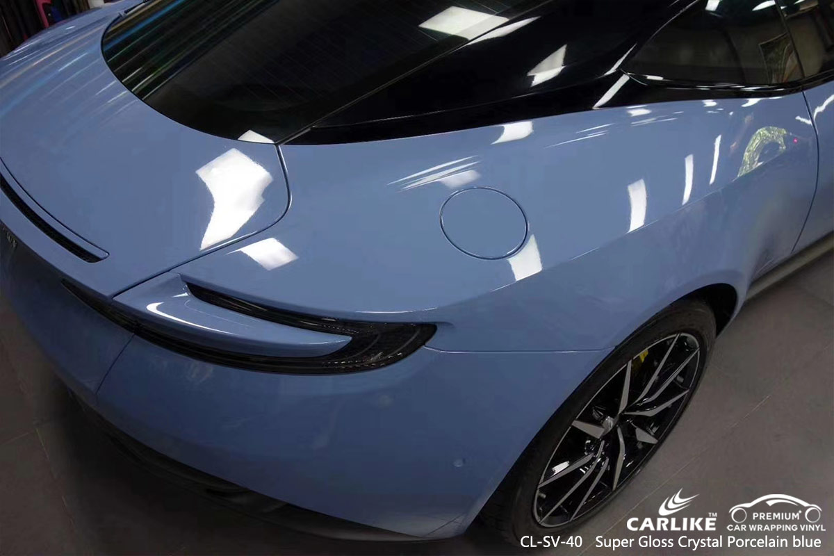 CL-SV-40 super gloss crystal porcelain blue vinyl matte car wrap for ASTON MARTIN Connecticut United States