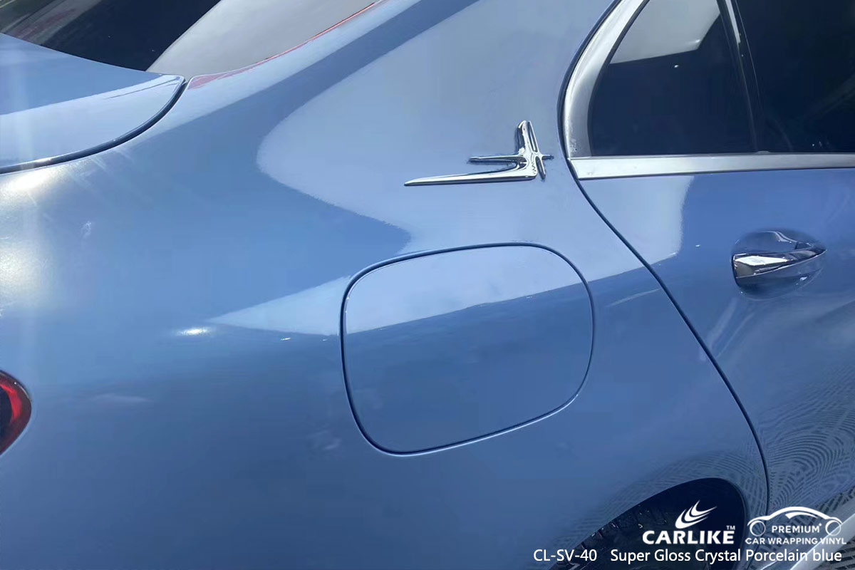 CL-SV-40 super gloss crystal porcelain blue car wrap gloss for MERCEDES-BENZ Iowa United States