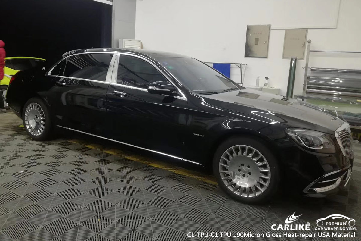 CL-TPU-01 tpu 190micron gloss heat-repair carbon fibre vinyl wrap for bikes for MAYBACH Texas United States