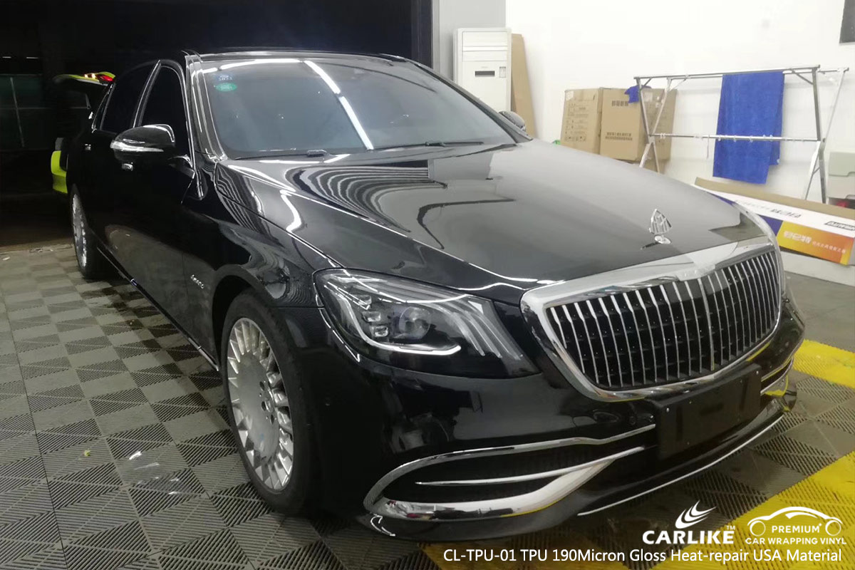 CL-TPU-01 tpu 190micron gloss heat-repair carbon fibre vinyl wrap for bikes for MAYBACH Texas United States