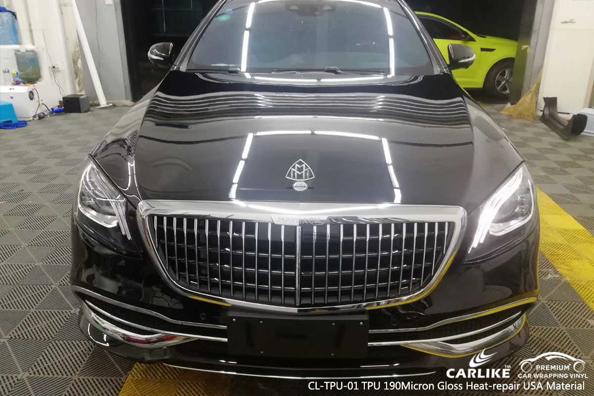 CL-TPU-01 tpu 190micron gloss heat-repair carbon fibre vinyl wrap for bikes for MAYBACH Texas United States